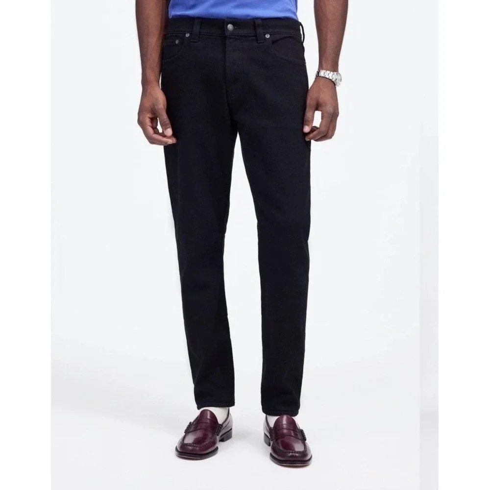 Madewell NWT Men's Athletic Slim Jeans Cool max Denim Black 31x30 - Picture 1 of 11
